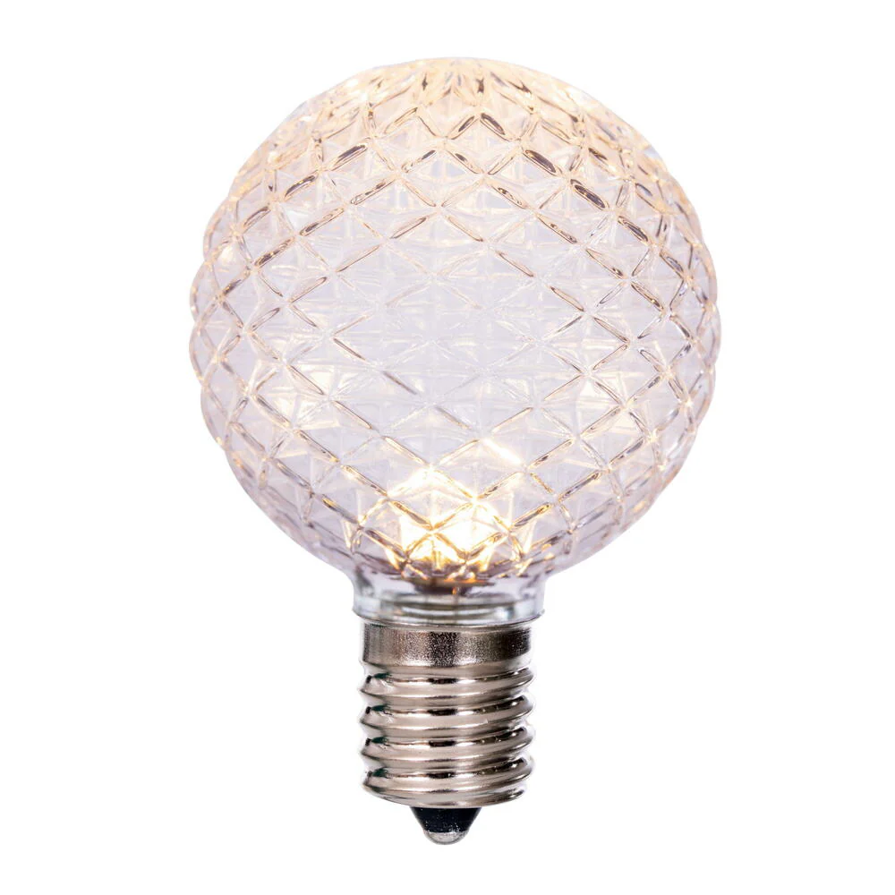 25PK - Vickerman Warm White Faceted G50 LED Replacement Bulb