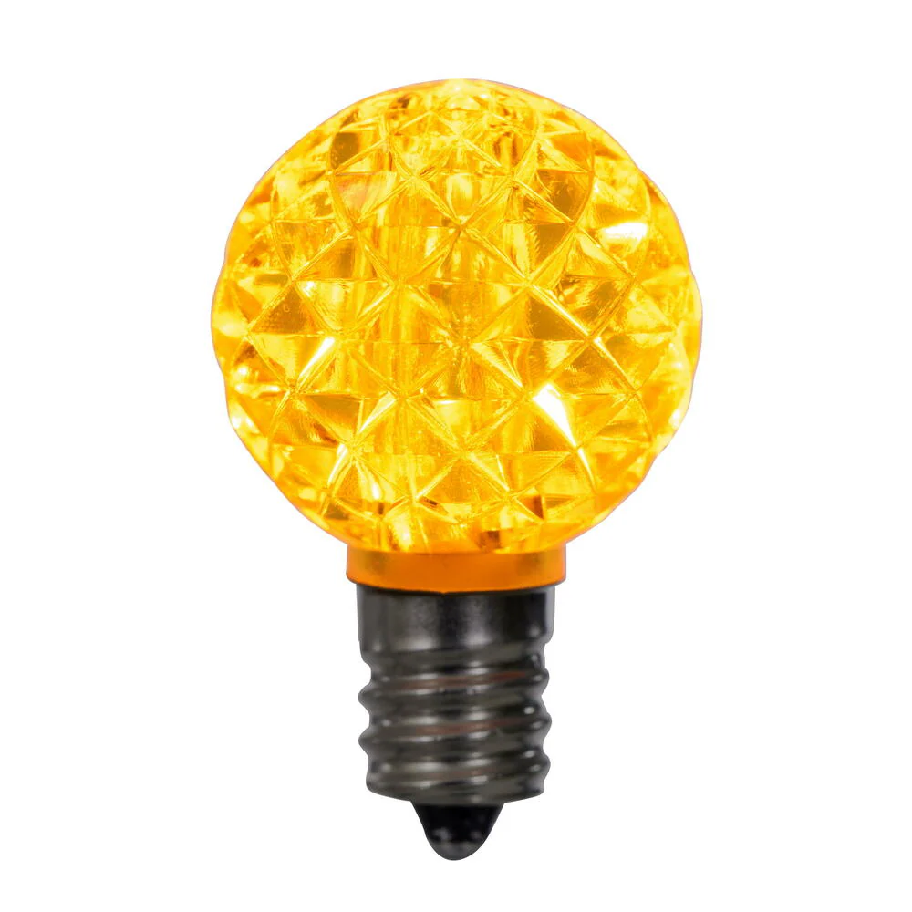 25PK - Vickerman Yellow Faceted G30 LED Replacement Bulb
