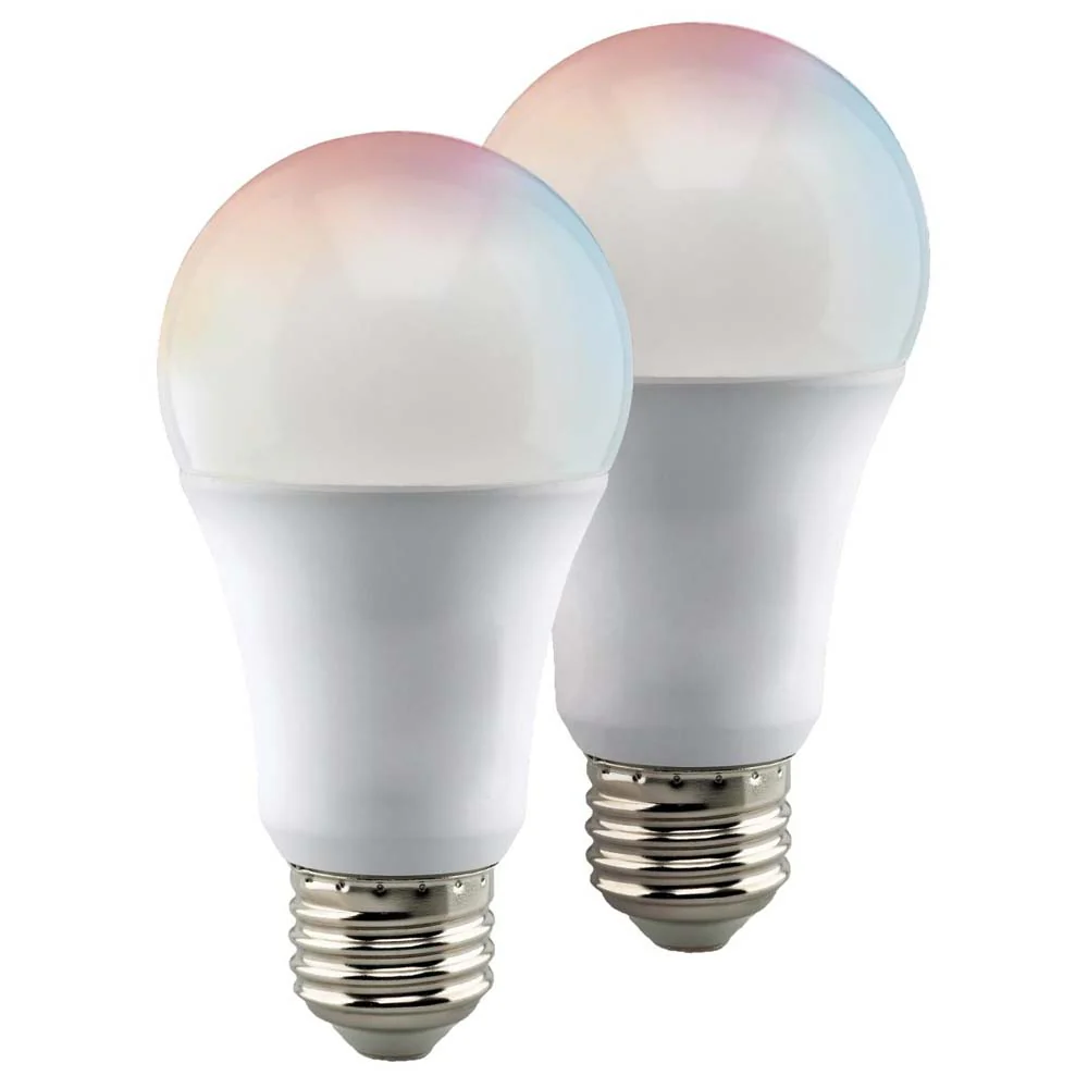 2Pk - 10W A19 LED RGB & Tunable White Starfish IOT 800 Lumens 120v
