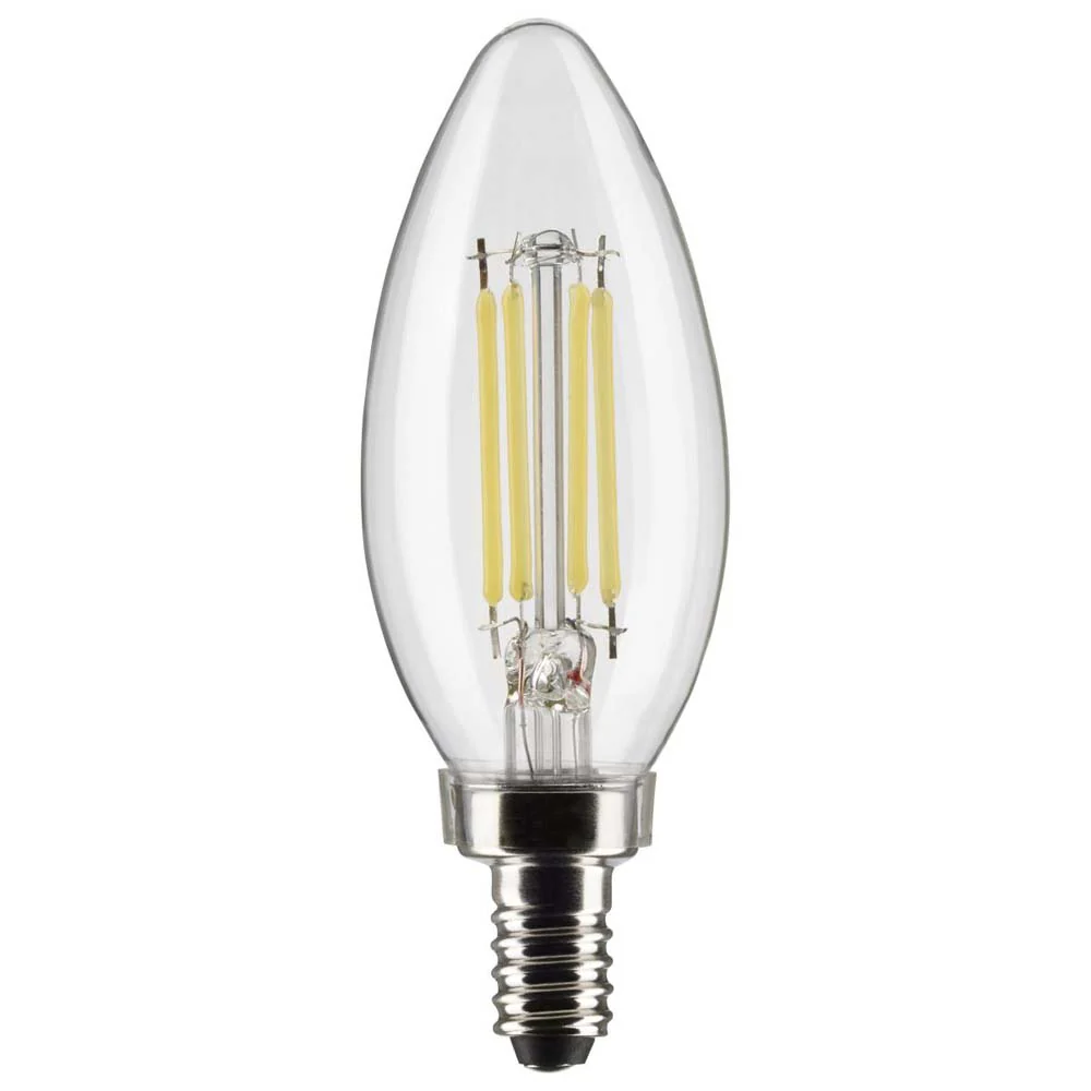 2Pk - 5.5W B11 LED Clear Candelabra Base 5000K 500 Lumens 120v