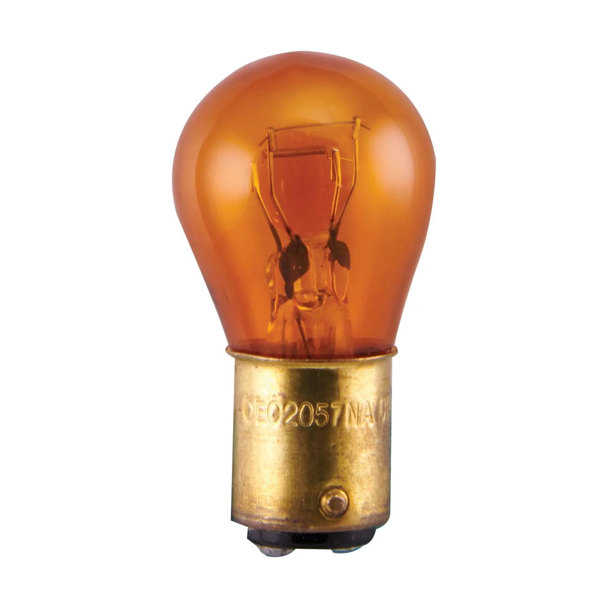 2Pk - Satco 26.88/6.72w S8 1200/5000 Double Contact Bayonet base 14v Amber Bulb