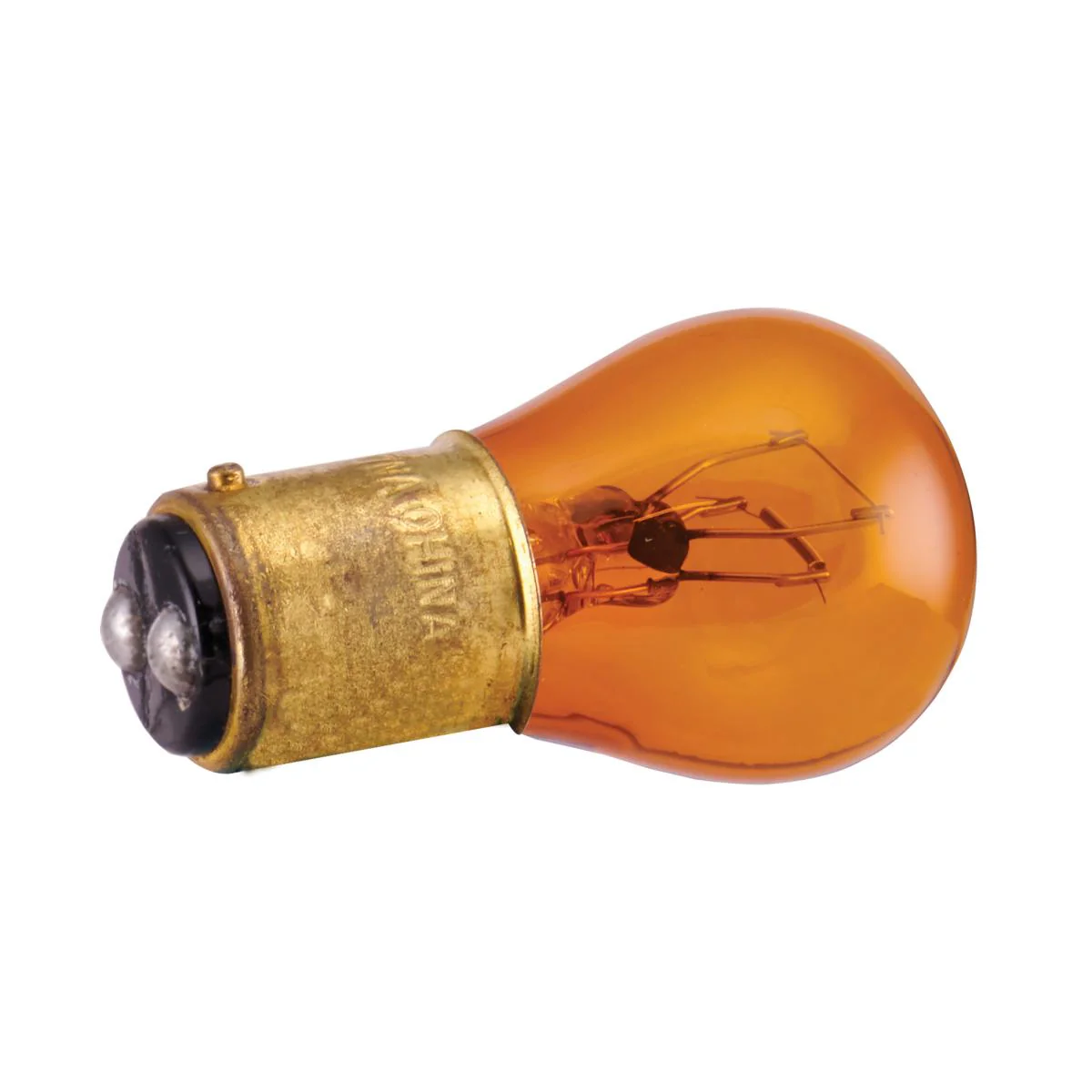 2Pk - Satco 26.88/6.72w S8 1200/5000 Double Contact Bayonet base 14v Amber Bulb - Image 2