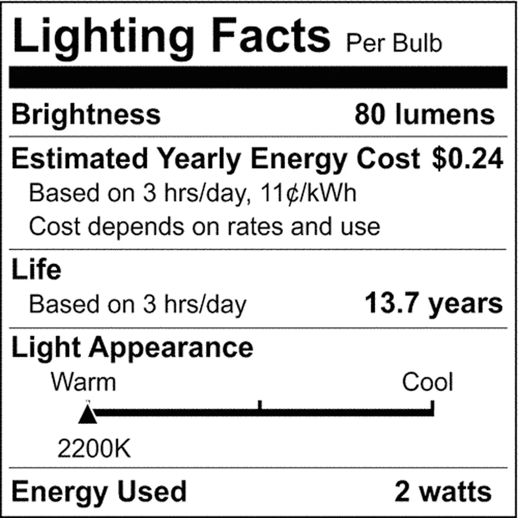 2Pk - Satco 2w ST19 LED Replacement String Light E26 Base 2200K 120v Clear Bulb - Image 8