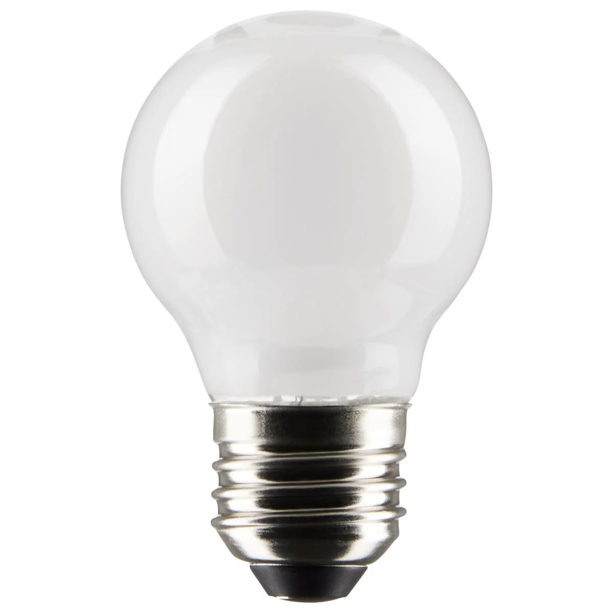 2Pk - Satco 4.5w G16.5 LED E26 Medium Base 5000K 120v White Finish Bulb