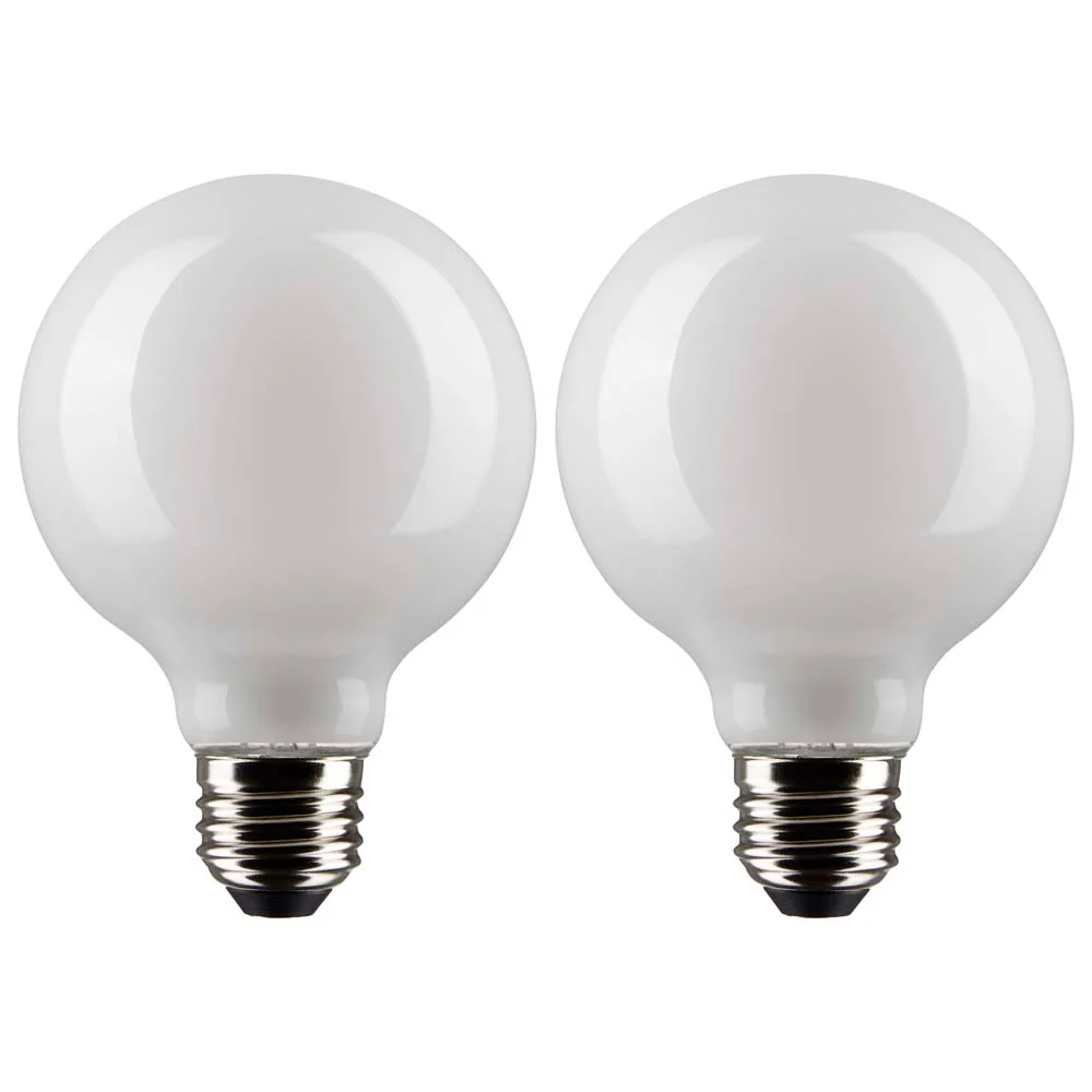 2Pk - Satco 4.5w G25 Globe Filament LED 2700K Medium Base Dimmable - 40w equiv