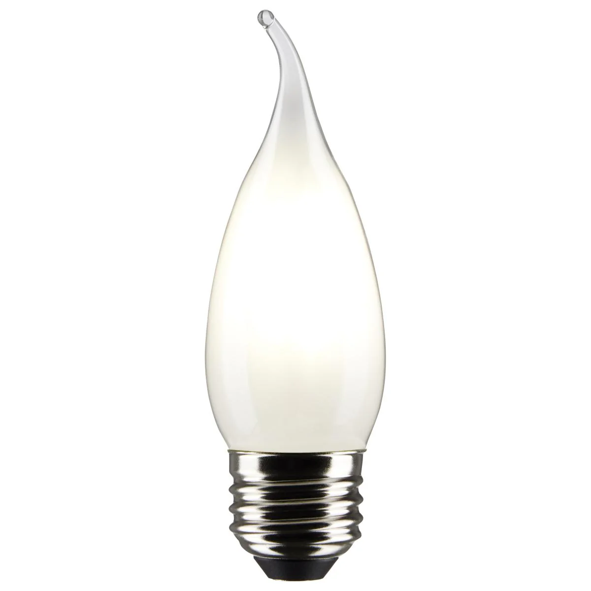 2Pk - Satco 4w CA10 LED E26 Medium Base 5000K 120v Frosted Finish Bulb - Image 2