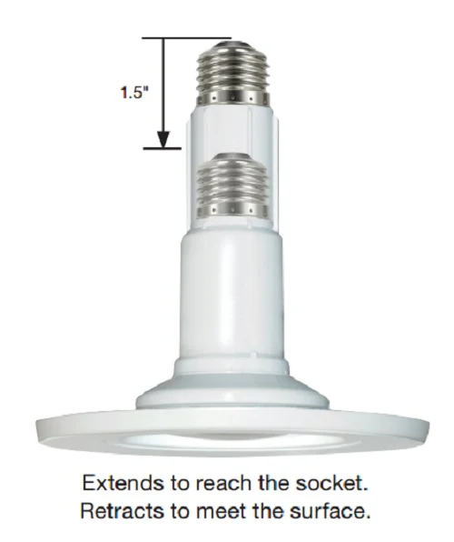 2PK - SATCO 8.5W E26 4" Dimmable LED Recessed Retrofit Lamp - Image 3