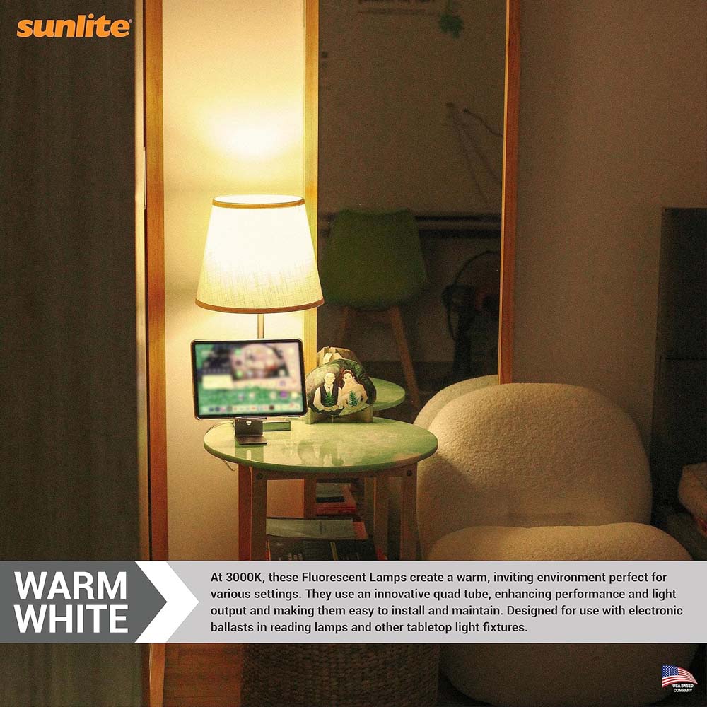 2Pk - Sunlite 27w FML 4-Pin Quad Tube Plug-In 6500K Compact Fluorescent Lamp - Image 4