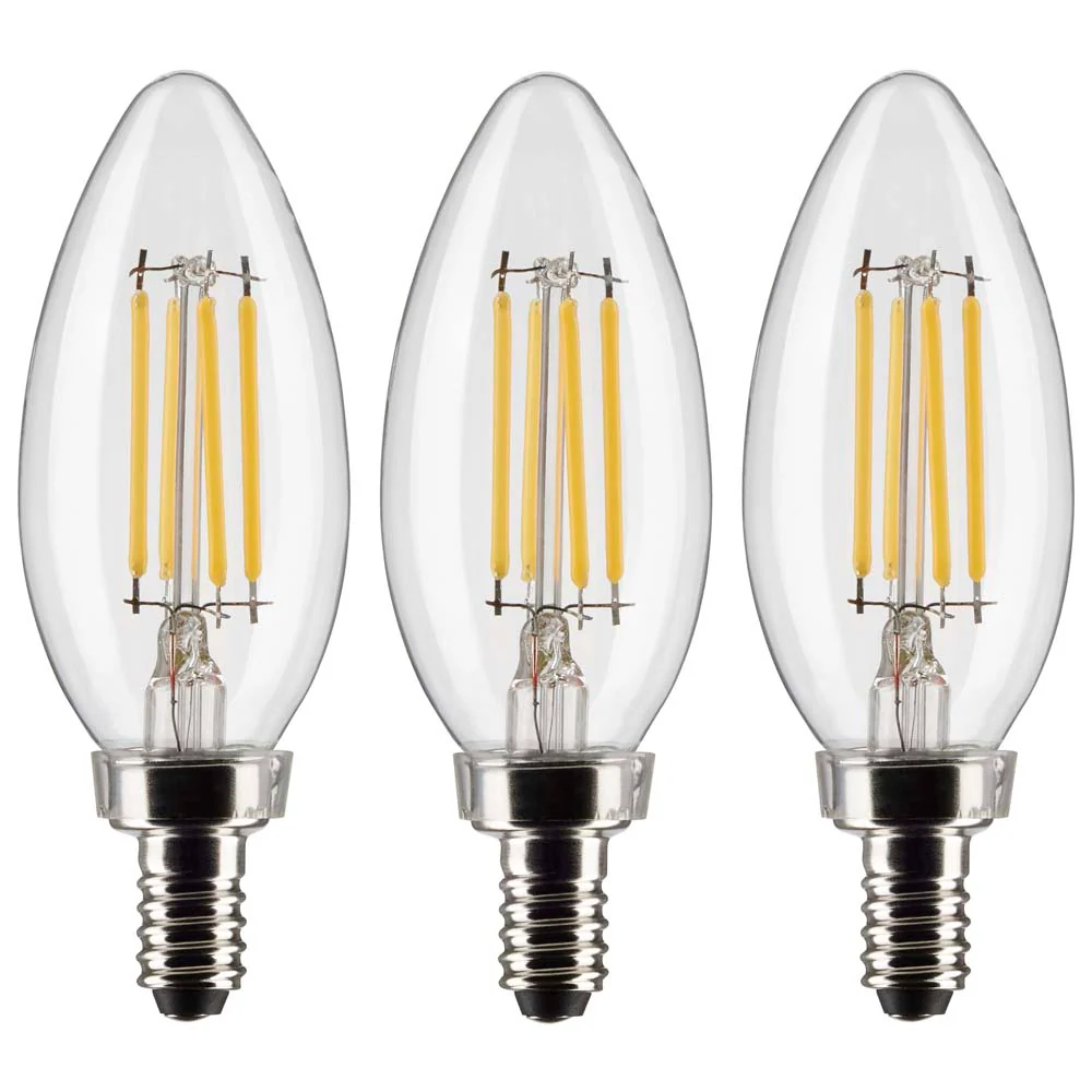 3Pk - Satco 4w B11 LED 2700K Candelabra Base Dimmable - 40w equiv