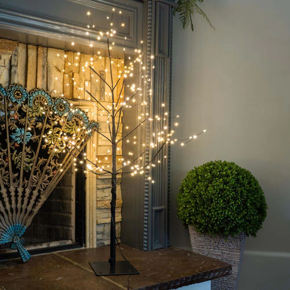 4-ft. Black Fairy Light Tree, Warm White LED - Image 4