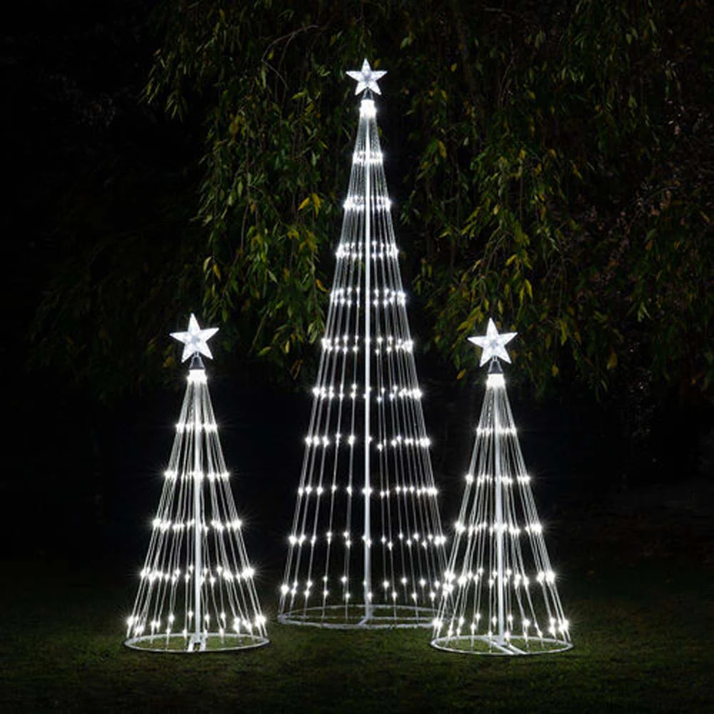 4-ft. Cool White LED Animated Outdoor Lightshow Christmas Tree - Image 8