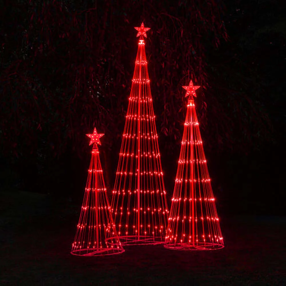 4-ft. Red LED Animated Outdoor Lightshow Christmas Tree - Image 6
