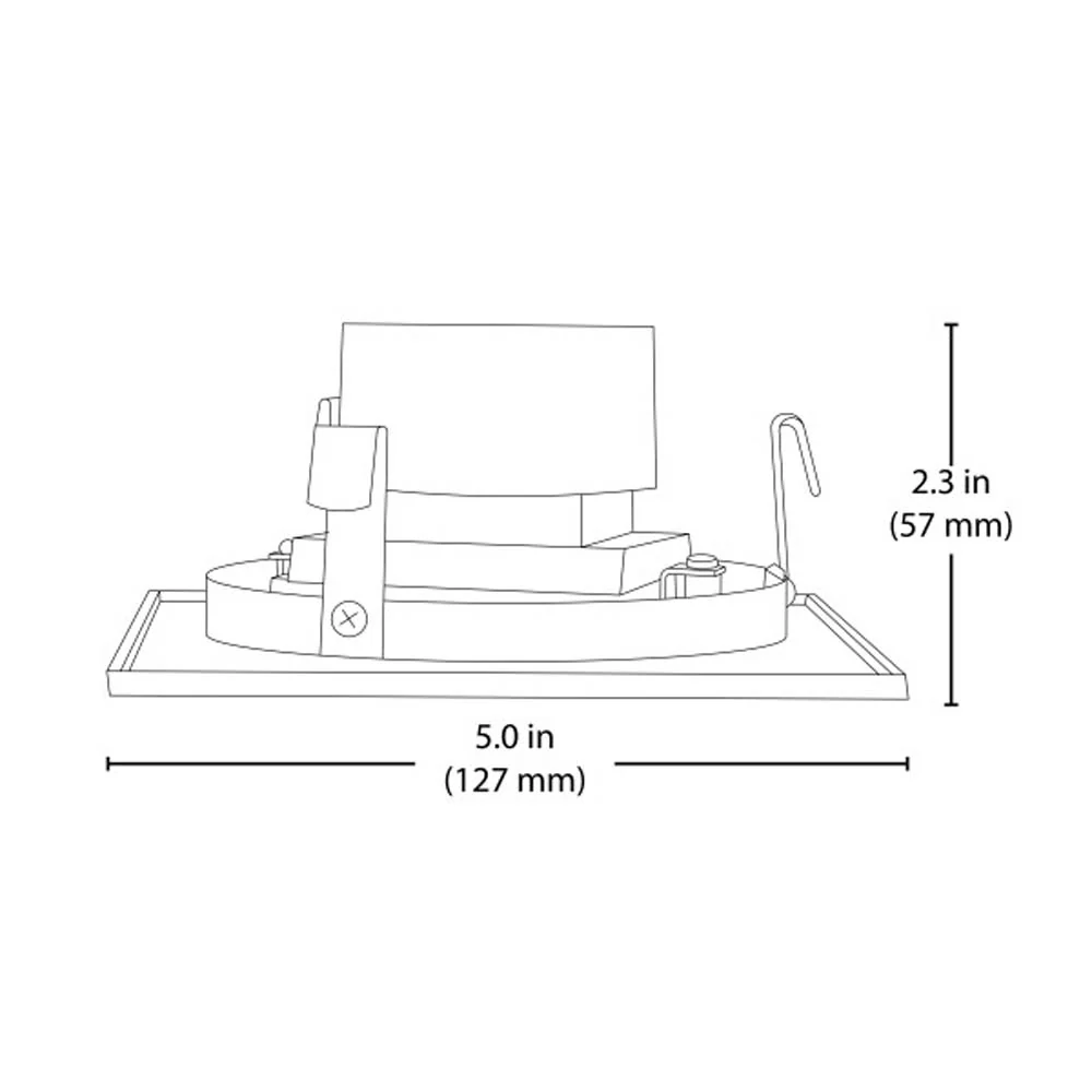 4-inch White Square Multi-Adjustable Recessed LED Downlight, 3000K - Image 2