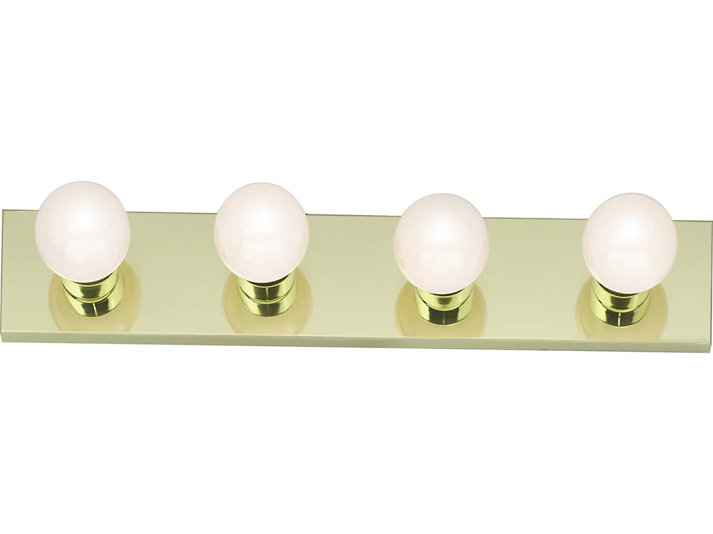 Nuvo 4-Light 24" Bathroom Vanity Light w/ Polished Brass Finish