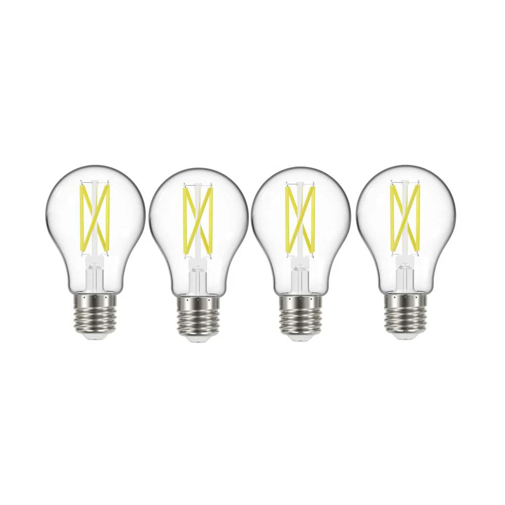 4Pk - 10.5W A19 LED Clear Medium base 3000K 120v - 75W equiv