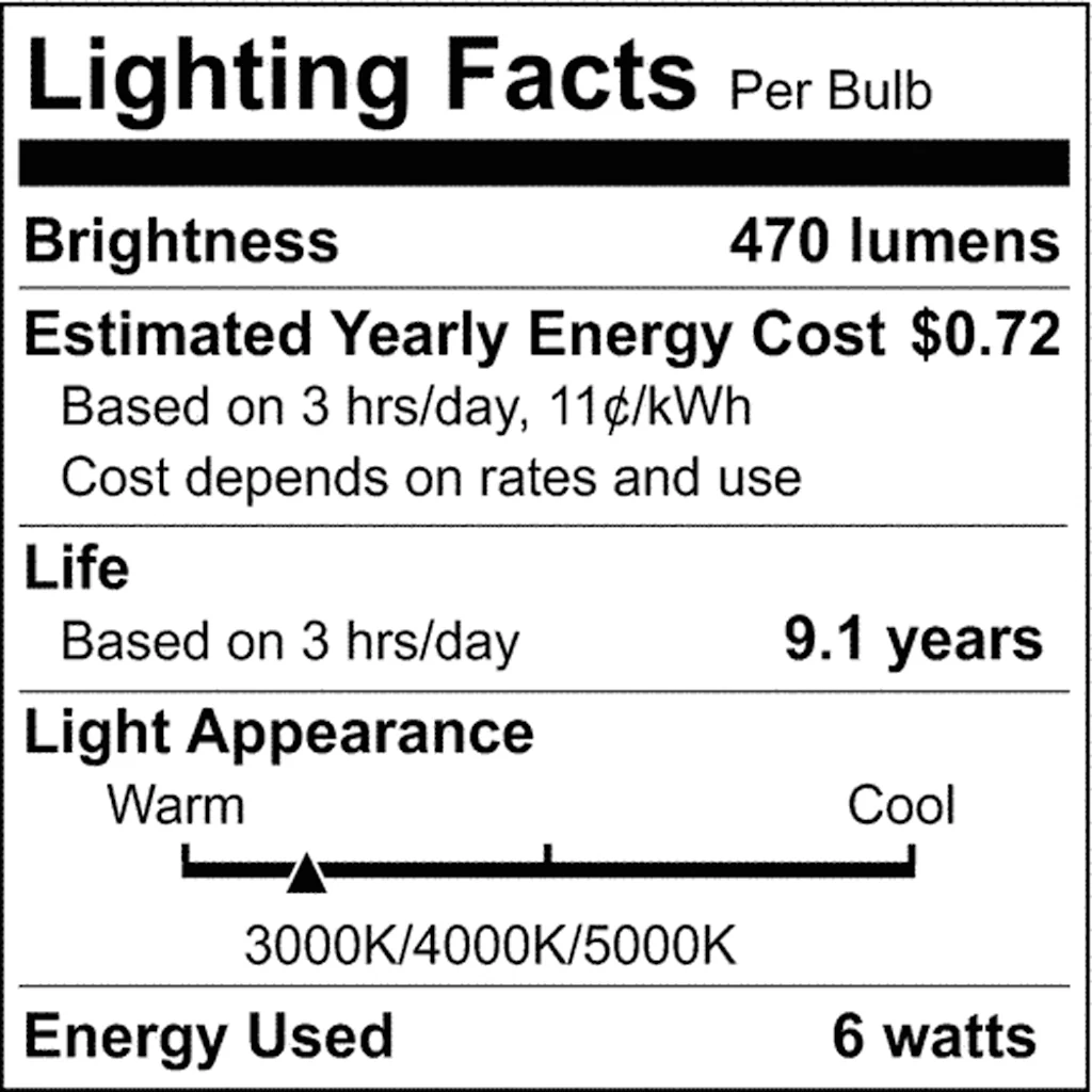 4Pk - Satco 6w A19 LED 120v CCT Selectable 90 CRI White Finish Bulb - Image 8