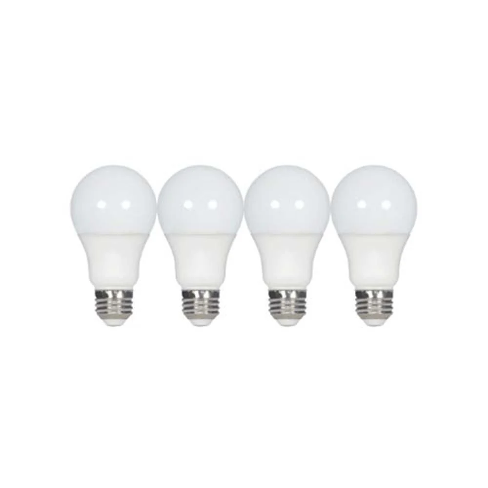 4Pk - Satco 9.5w A19 LED Frosted 2700K Medium Base 220 deg. Beam Angle 120v