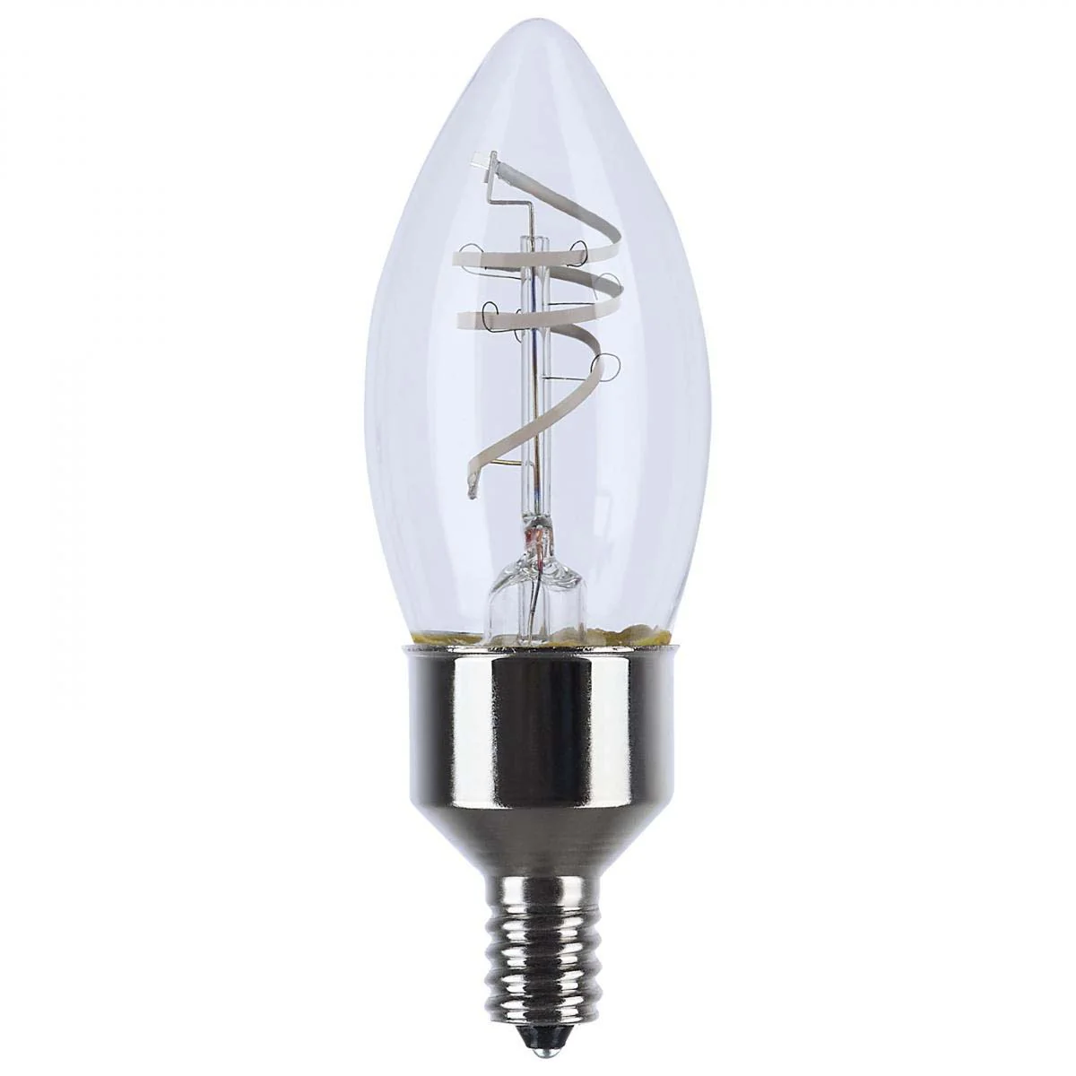 4w B11 LED Reminiscent Flex Gray Coil Filament E12 Base 2700K CCT Clear 120v