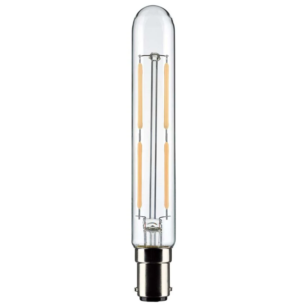 4W T6.5 LED Clear Double Contact Bayonet Base 3000K 400 Lumens 120v