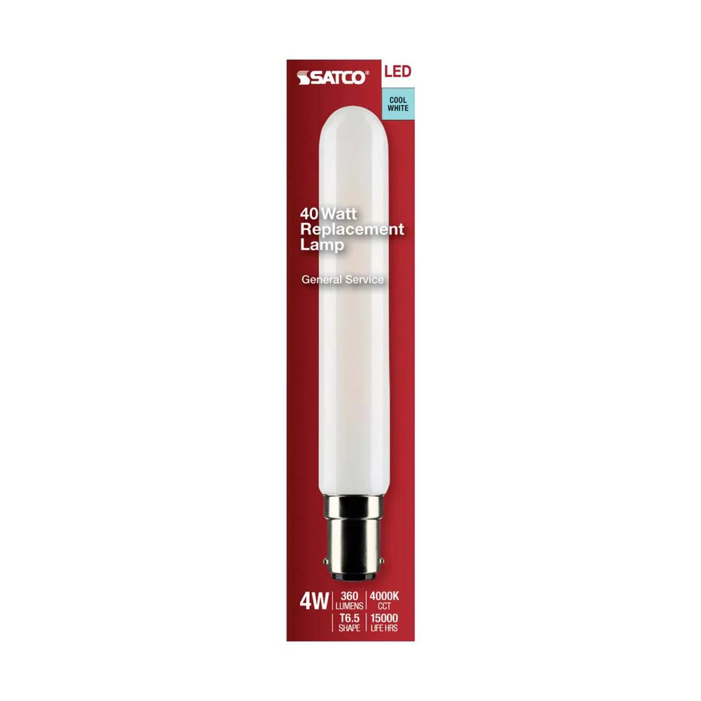 4W T6.5 LED Frosted Double Contact Bayonet Base 4000K 360 Lumens 120v - Image 4