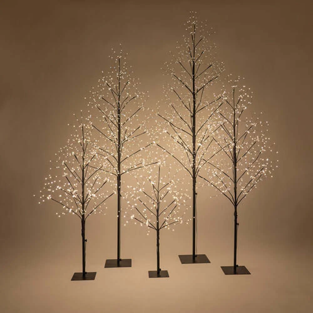 5-ft. Black Fairy Light Tree, Warm White LED - Image 5