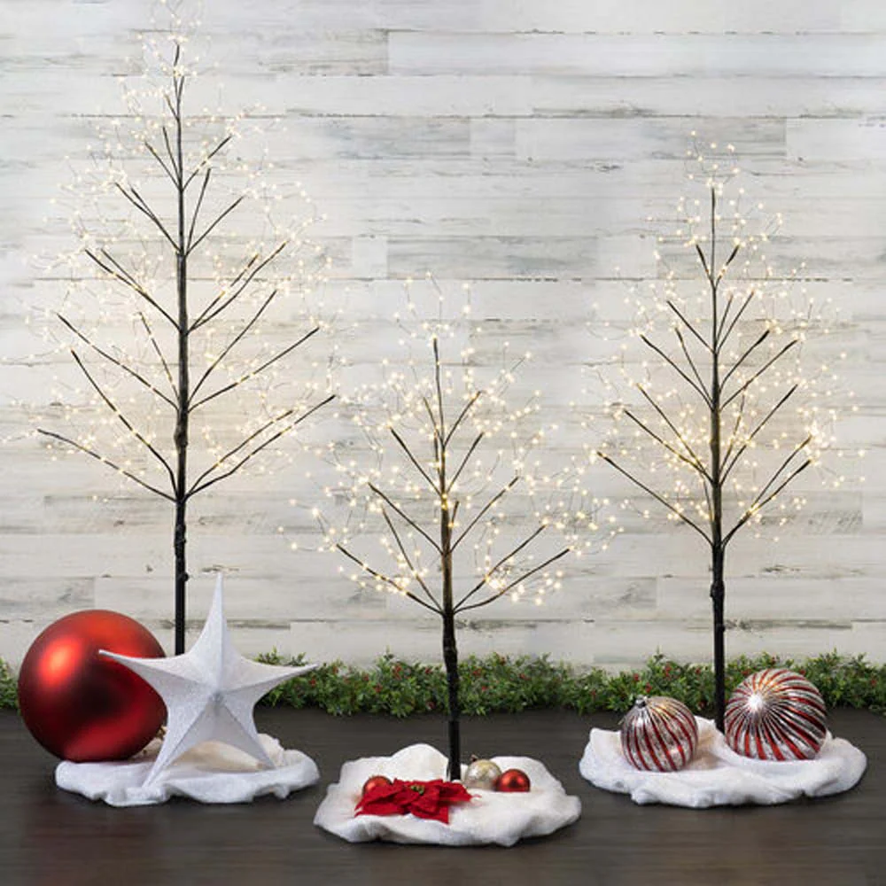 5-ft. Black Fairy Light Tree, Warm White LED - Image 7