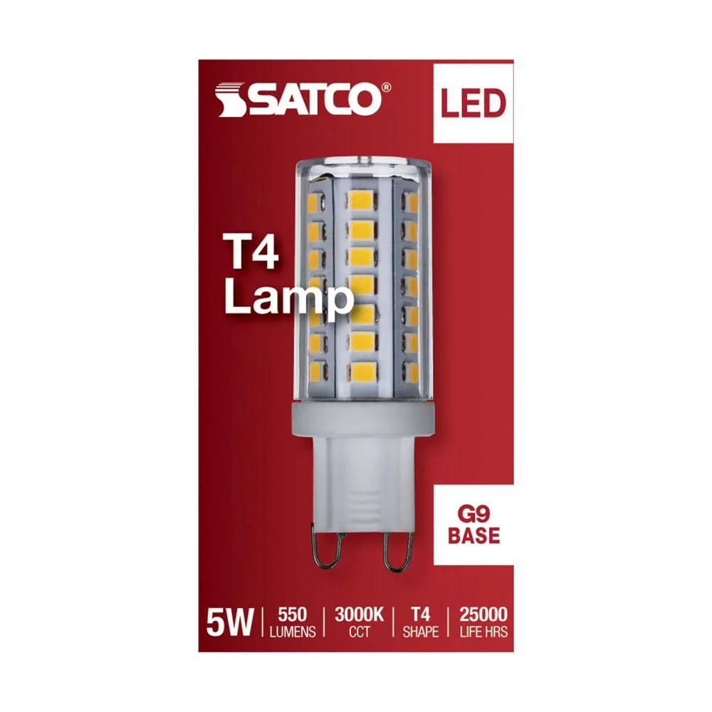 5W JCD LED Clear 3000K G9 G9 Double Loop Base 120v - Image 3