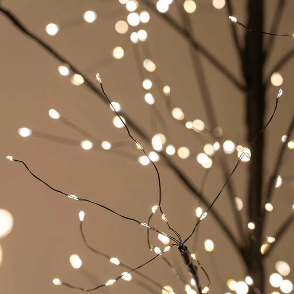 6-ft. Black Fairy Light Tree, Warm White LED - Image 3