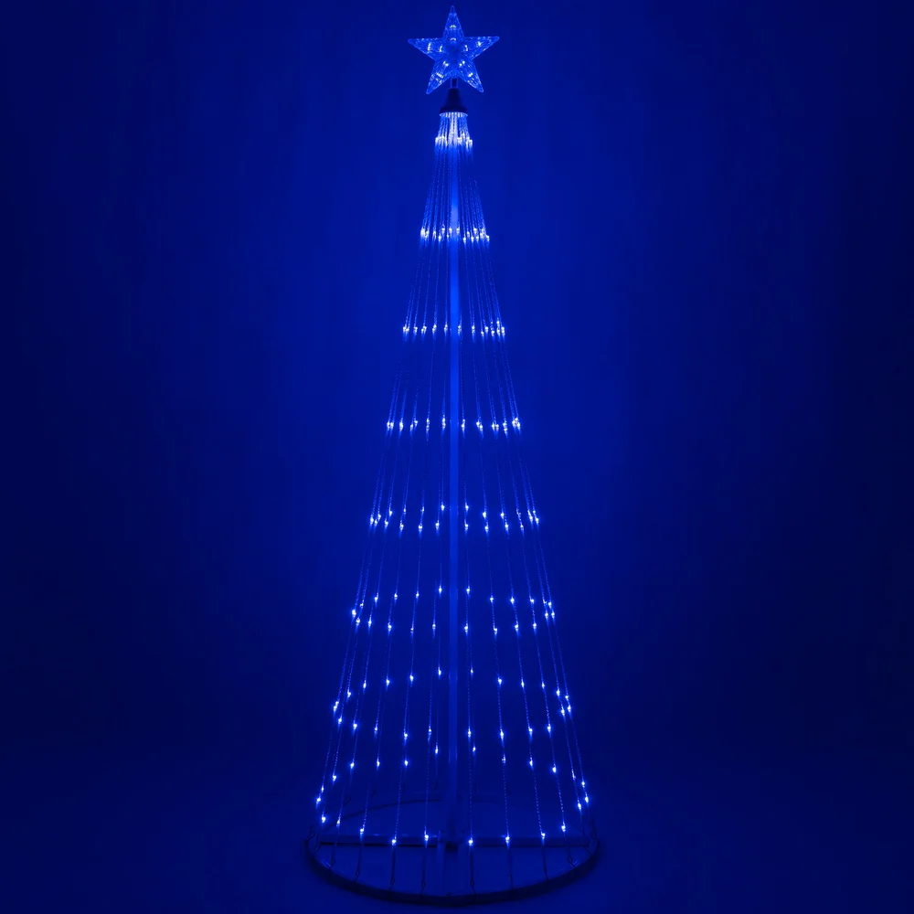 6-ft. Blue LED Animated Outdoor Lightshow Christmas Tree