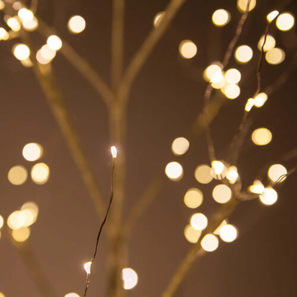 6-ft. Gold Fairy Light Tree, Warm White LED - Image 4