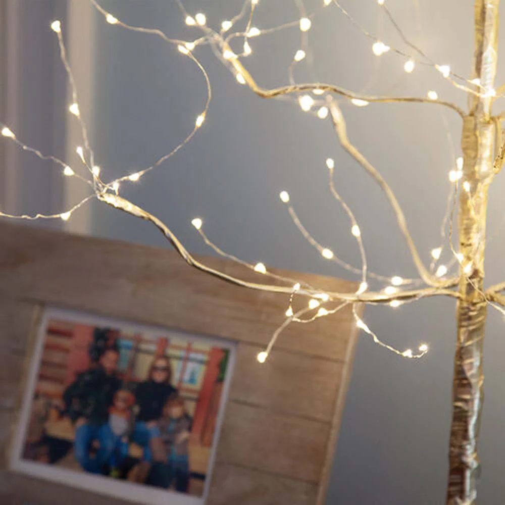 6-ft. Gold Fairy Light Tree, Warm White LED - Image 7