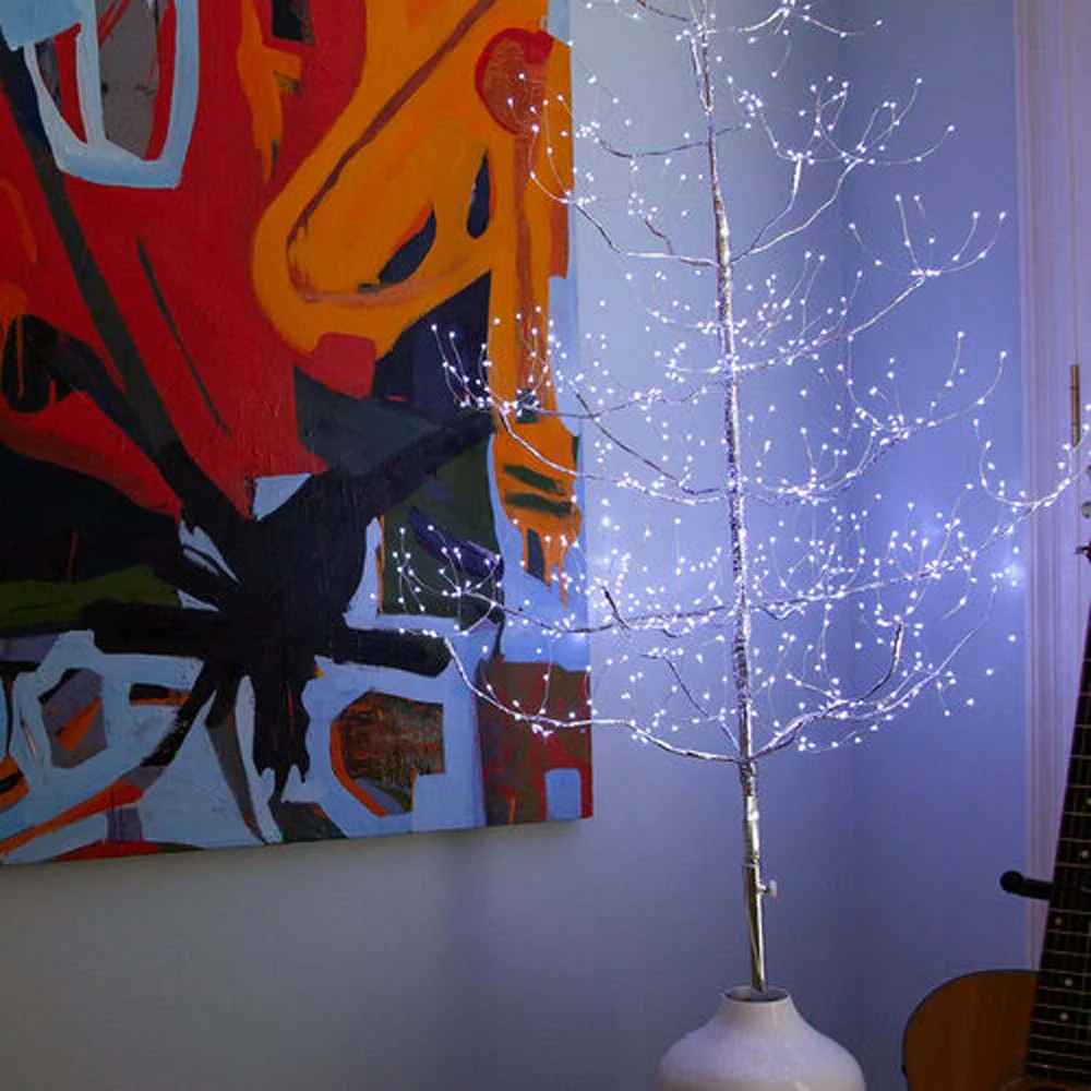 6-ft. Silver Fairy Light Tree, Cool White LED - Image 6