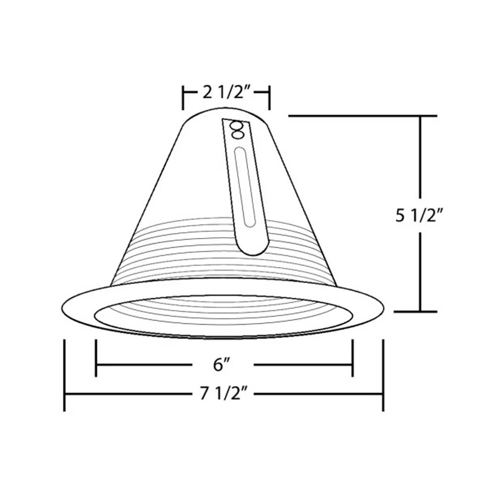 Nicor 6 in. Oil-Rubbed Bronze Airtight Recessed Cone Baffle Trim, Fits 6 inch Housings - Image 2