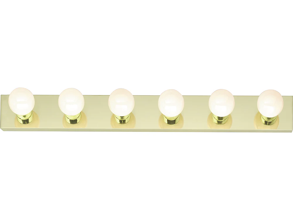 Nuvo 6-Light 36" Bathroom Vanity Light w/ Polished Brass Finish