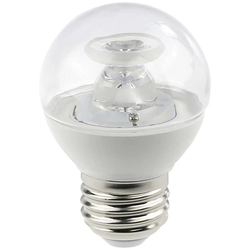 6Pk - Sunlite 5w LED G16 Clear 120v E26 Base 3000K Natural White Bulb - Image 2