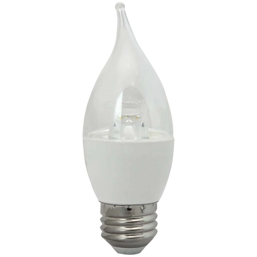 Sunlite 7w LED CA12 Clear Chandelier E26 Base 2700K Bulb - 60W Equiv