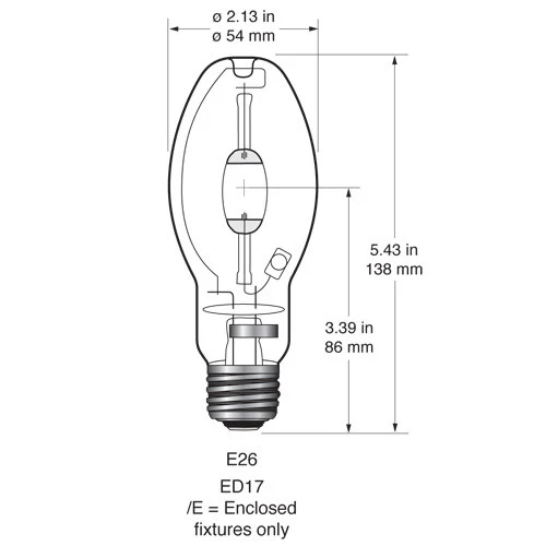 6PK - USHIO MH100/U/MED/40/PS 100w 4000K E26 Base PulseStart Metal Halide Bulb - Image 2