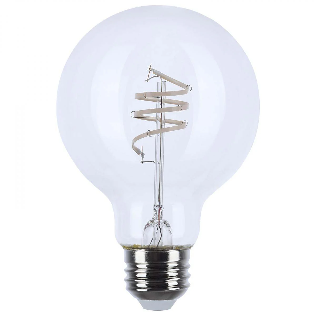 6w G25 LED Reminiscent Flex Gray Coil Filament E26 Base 2700K CCT Clear 120v