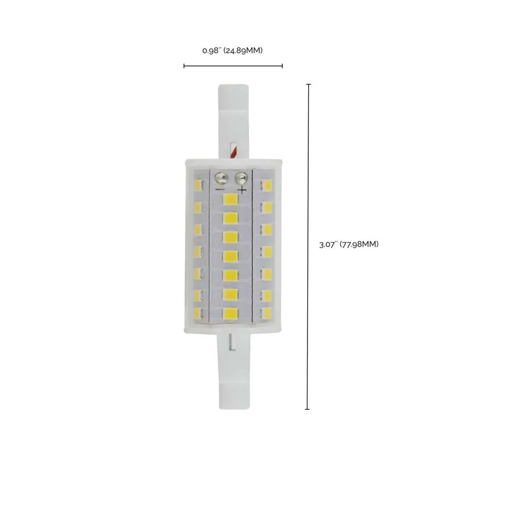 6W LED T3 78mm R7S Base 4000K 200 Beam Angle Double Ended Bulb 120v - Image 4