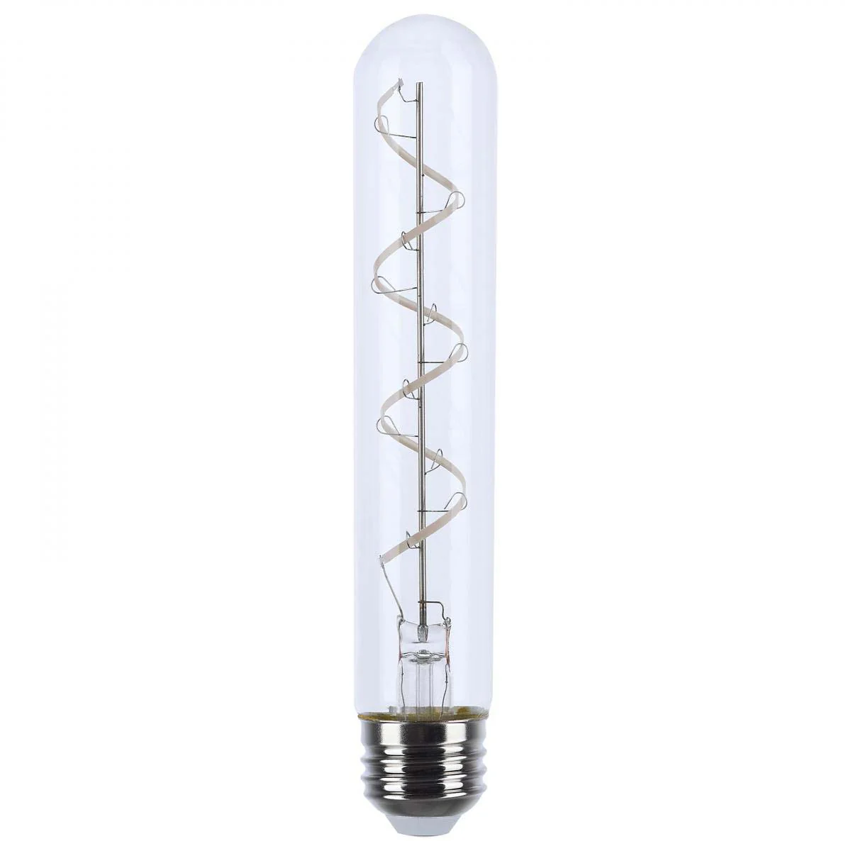 6w T9  LED Reminiscent Flex Gray Coil Filament E26 Base 2700K CCT Clear 120v