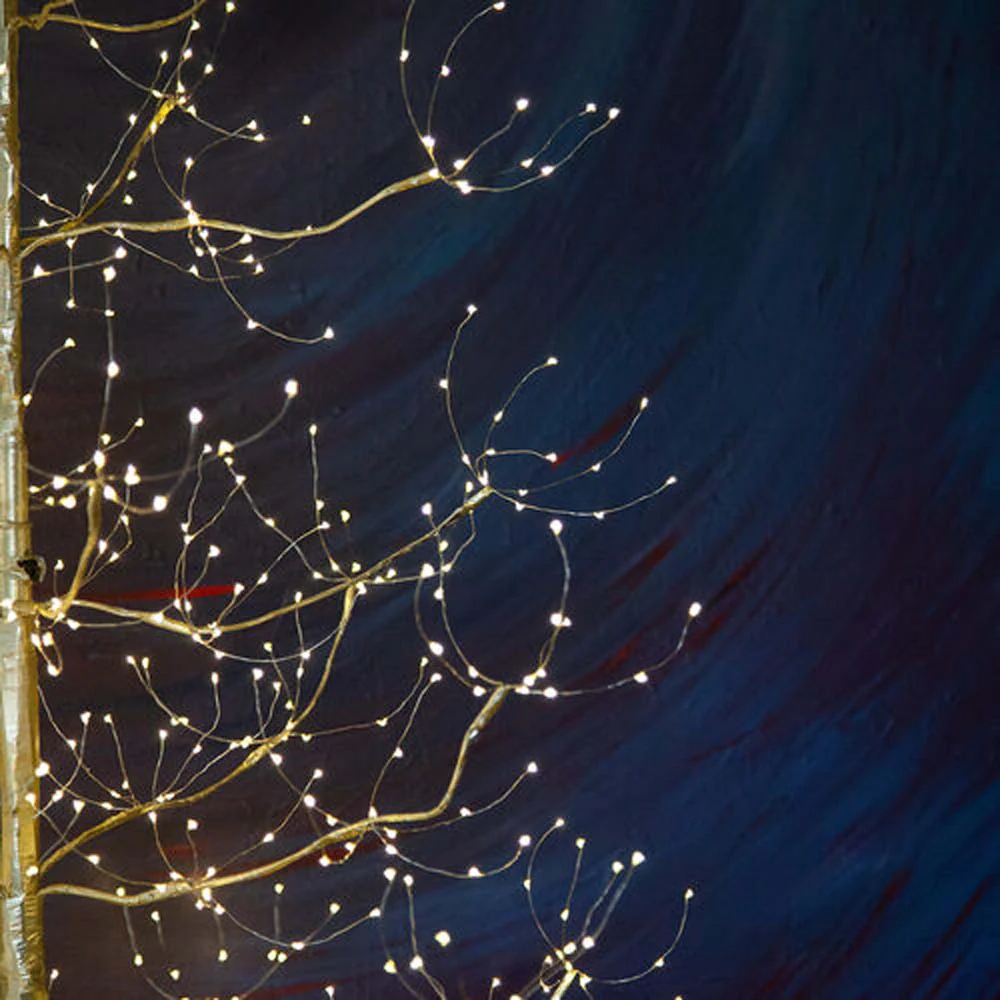7-ft. Gold Fairy Light Tree, Warm White LED - Image 8