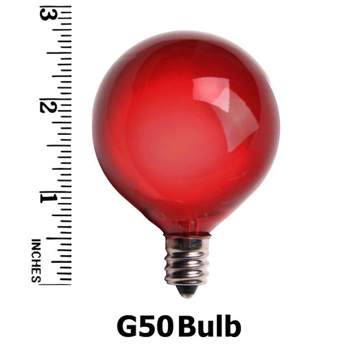 25 Bulbs 7W 120V G50 Multicolor Satin E12 Candelabra Base Globe Lights - Image 2