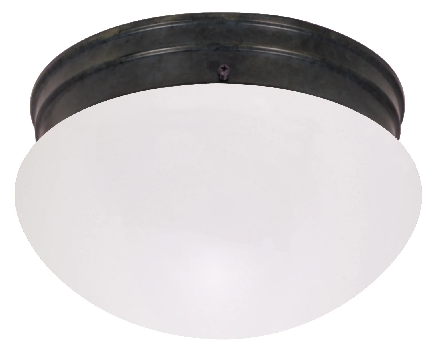 8" Mushroom Mahogany Bronze Frosted Glass Incandescent