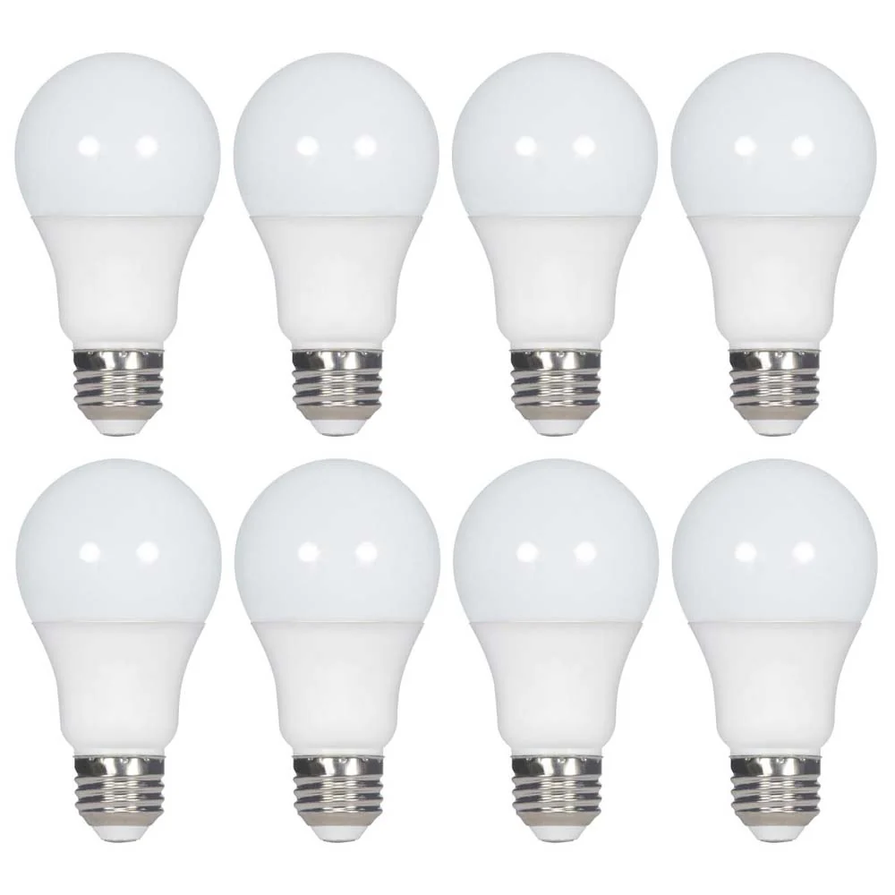 8Pk - 9W A19 LED 5000K Non-Dimmable E26 Medium base 120v - 60w equiv