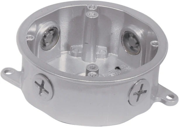 Accessory Mounted Outdoor Light Fixture in Metallic Silver Finish