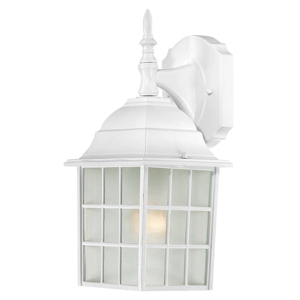 Nuvo Adams 1-Light 14" Wall Light w/ Frosted Glass in White Finish