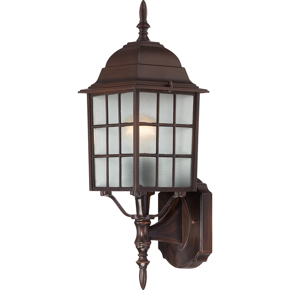 Nuvo Adams 1-Light 18" Wall Light w/ Frosted Glass in Rustic Bronze Finish