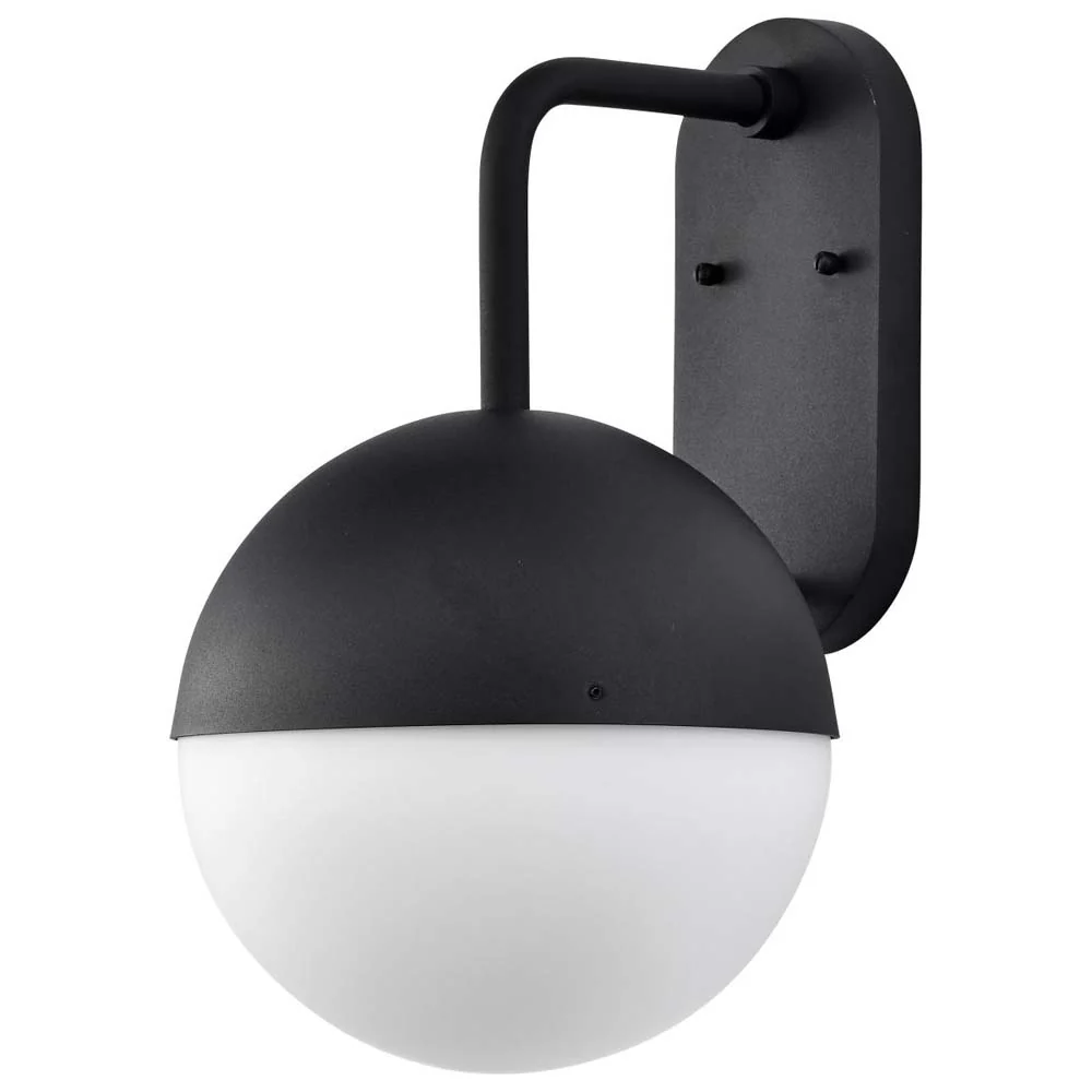 Atmosphere 10W LED Large Wall Lantern Matte Black w/ White Opal Glass