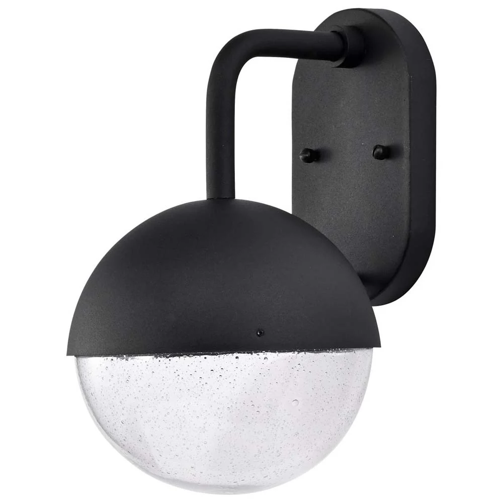 Atmosphere 6W LED Medium Wall Lantern Matte Black w/ Clear Seeded Glass