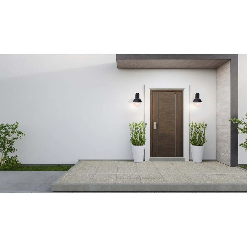 Atmosphere 6W LED Medium Wall Lantern Matte Black w/ Clear Seeded Glass - Image 6
